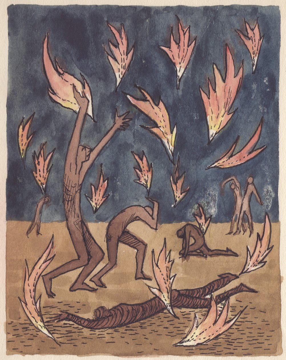 Alevler yağıyor, 1951. by Shirley Markham