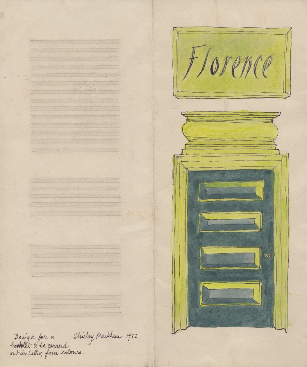Floransa broşürü, 1952. by Shirley Markham