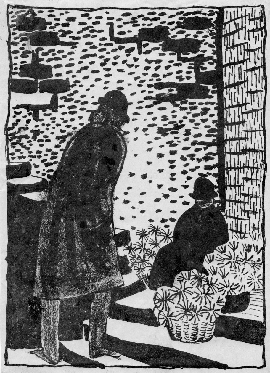 Çiçek satıcısı, 1952. by Shirley Markham