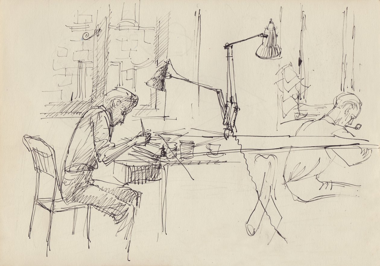 Grafik tasarım stüdyosu, c1950. by Shirley Markham
