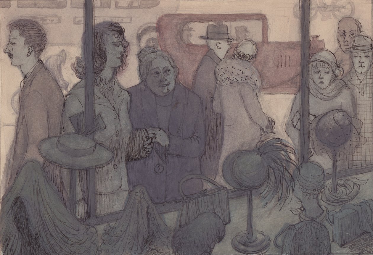 Şapka vitrini, c1952. by Shirley Markham