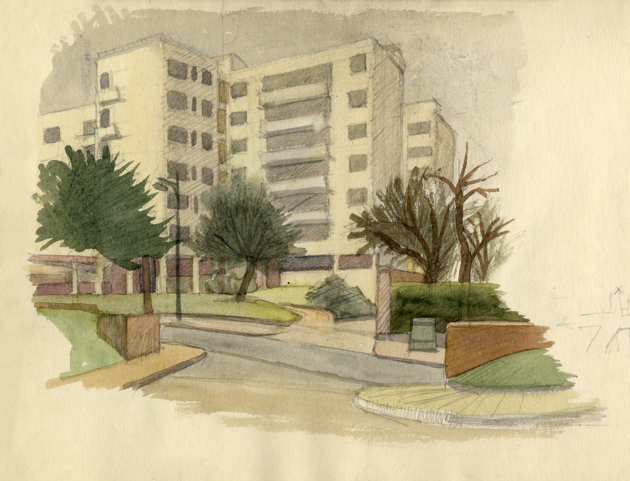 Modern binalar, Londra, c1950. by Shirley Markham