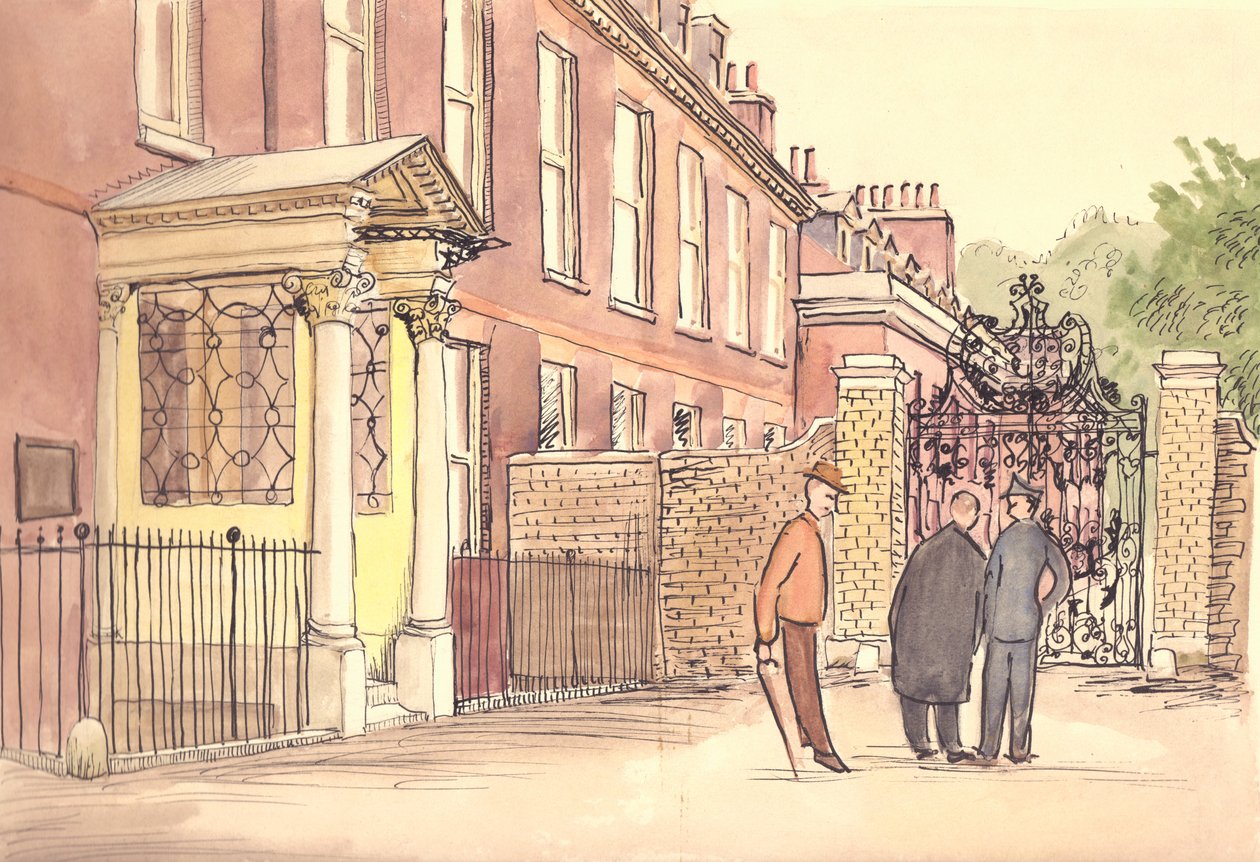 Devlet daireleri, Kensington Sarayı, Londra, c1950. by Shirley Markham