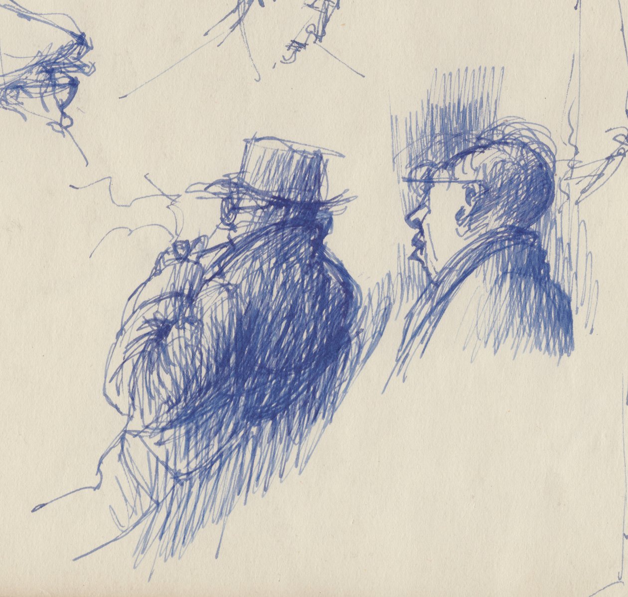 Çalışmalar, şapkalı erkekler, c1950. by Shirley Markham