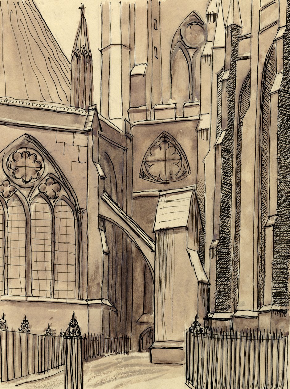 Bölüm Evi, Westminster Abbey, Londra, c1950. by Shirley Markham