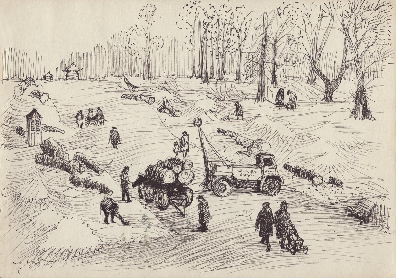 Ağaç kesimi, c1950. by Shirley Markham