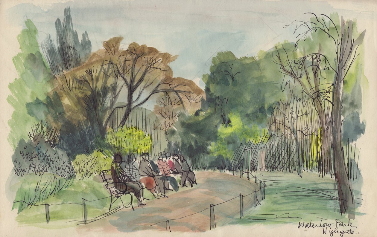 'Su Parkı, Highgate', c1950. by Shirley Markham