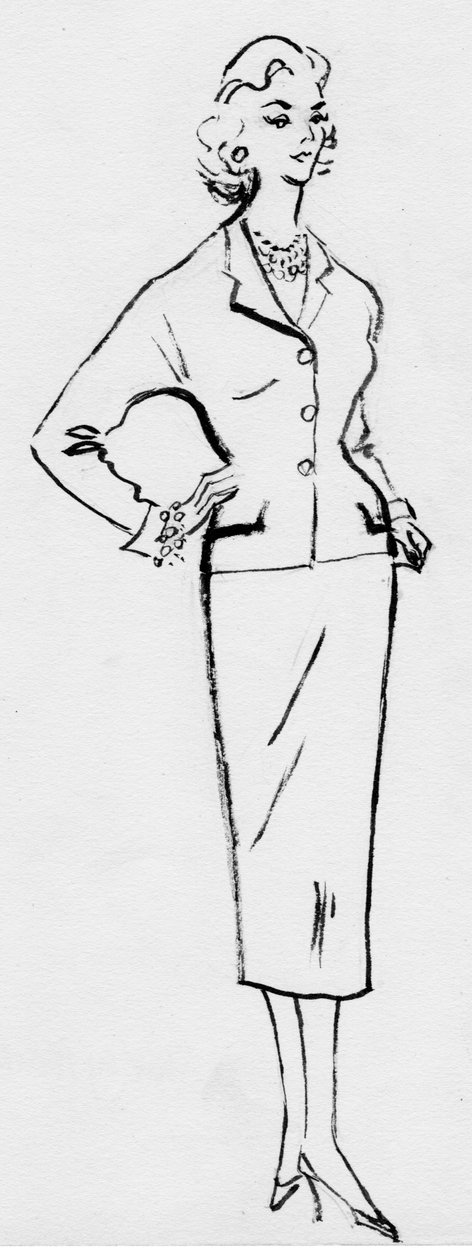 Kalem takımlı kadın, c1950. by Shirley Markham