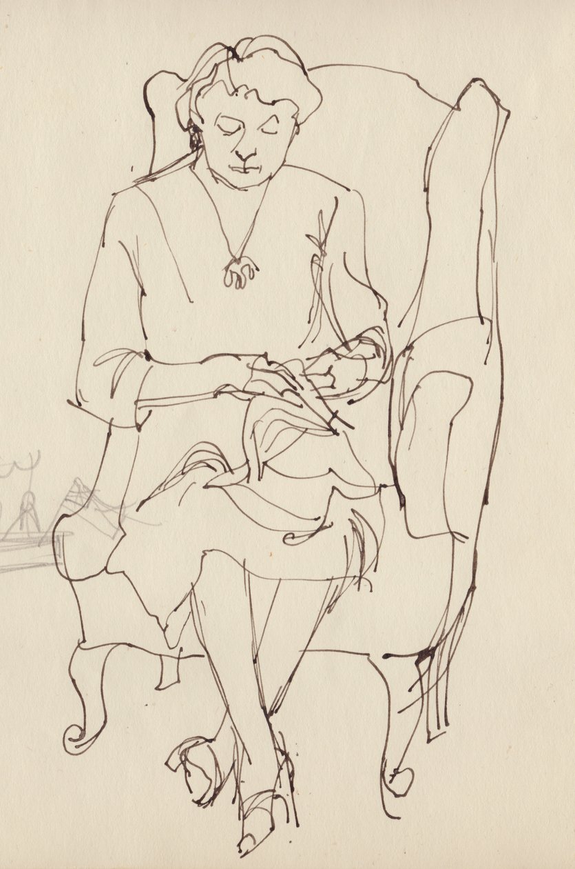 Kadın dikişi, c1950. by Shirley Markham