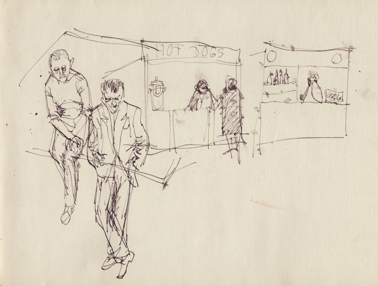 Lunaparktaki genç adamlar, c1950. by Shirley Markham