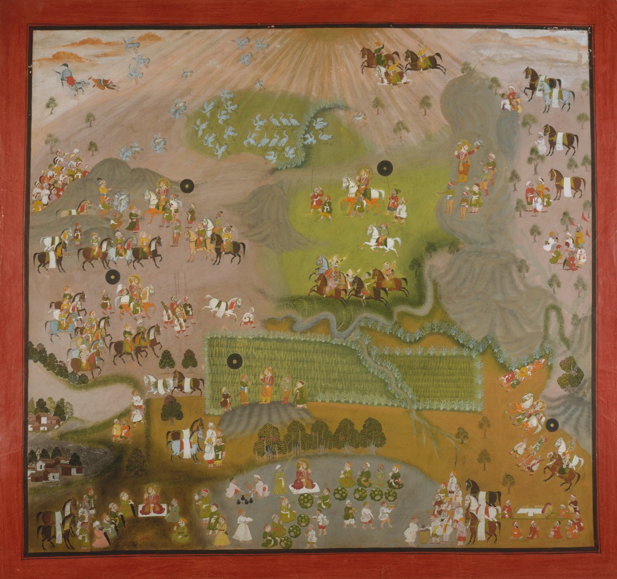 Vinçler için Maharana Jagat Singh Hawks, 1744 tarihli. by Shiva and Dayal