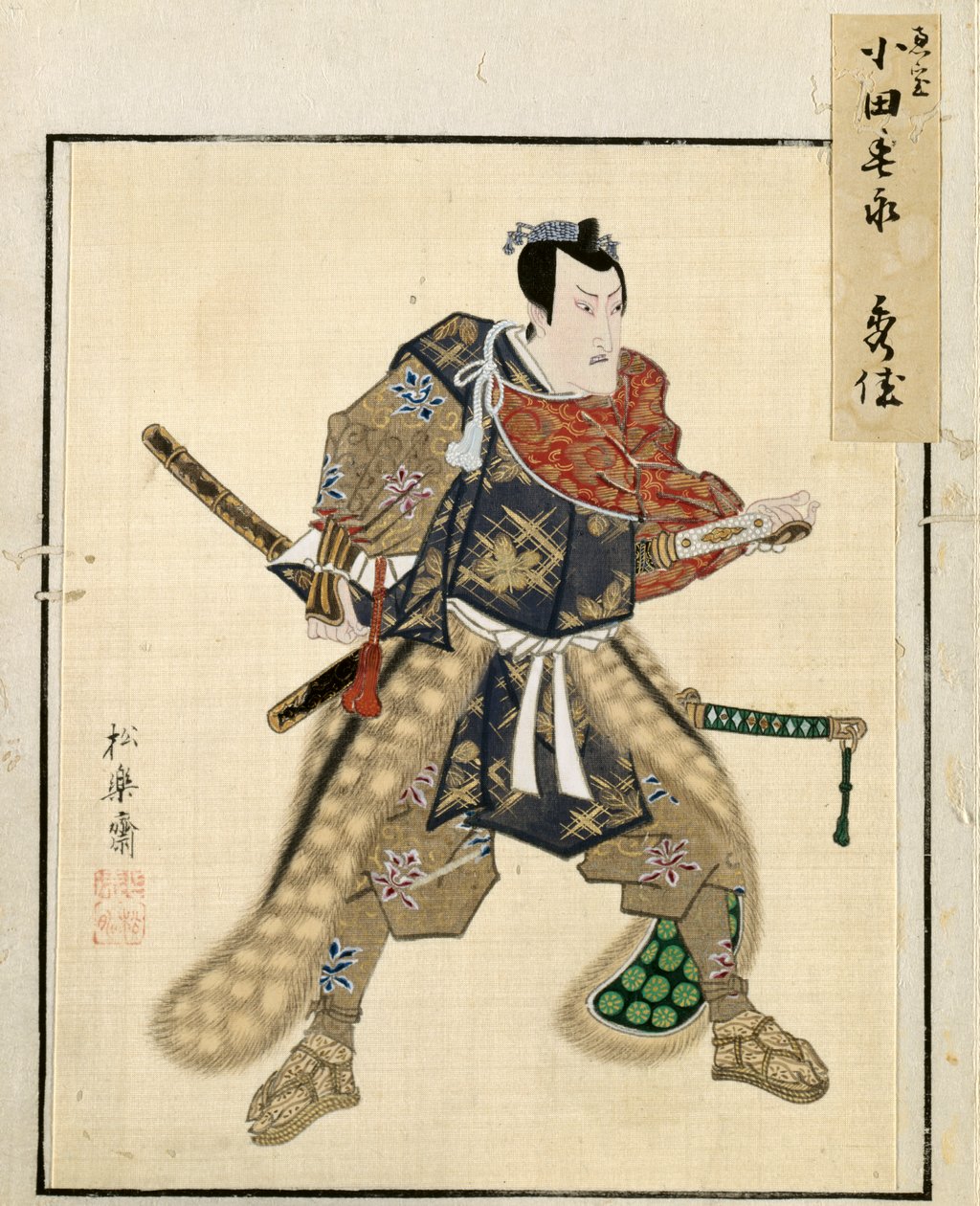 Aktör Portreleri Albümünden Yaprak, c. 1790-1810. by Shorakusai