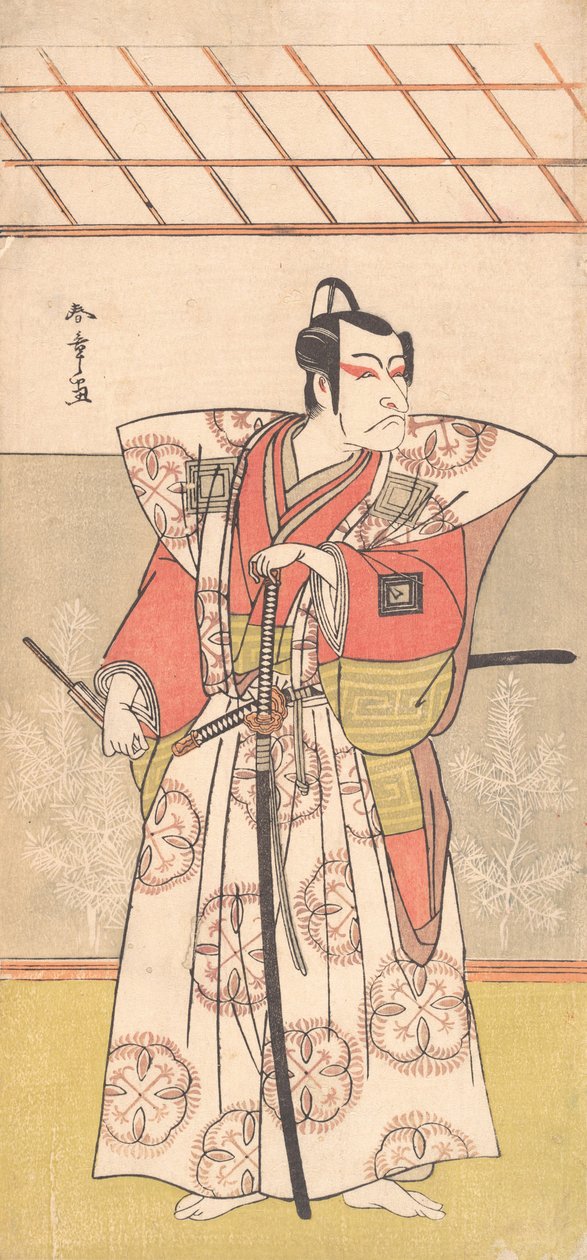 Ichikawa Dan Juro V Samuray f Expense gh sütun k olarak, değil mi? 1778. by Shunsho