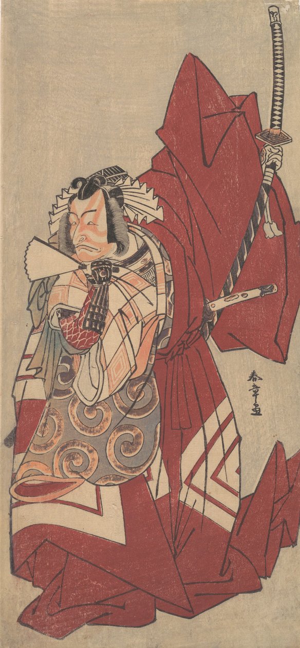 Kabuki a c ve r Ichikawa Dan Juro V üyesi Ah S ve bir süre için p rasyon ght! Yol. .. .. , 11. Kapı 1776. by Shunsho