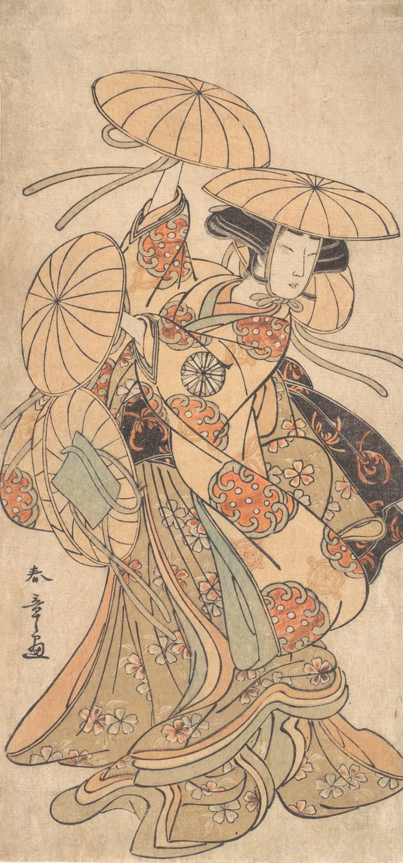 Kabuki Oyuncusu Nakamura Tomijuro I, Kadın Dans Rolünde, ca. 1777. by Shunsho