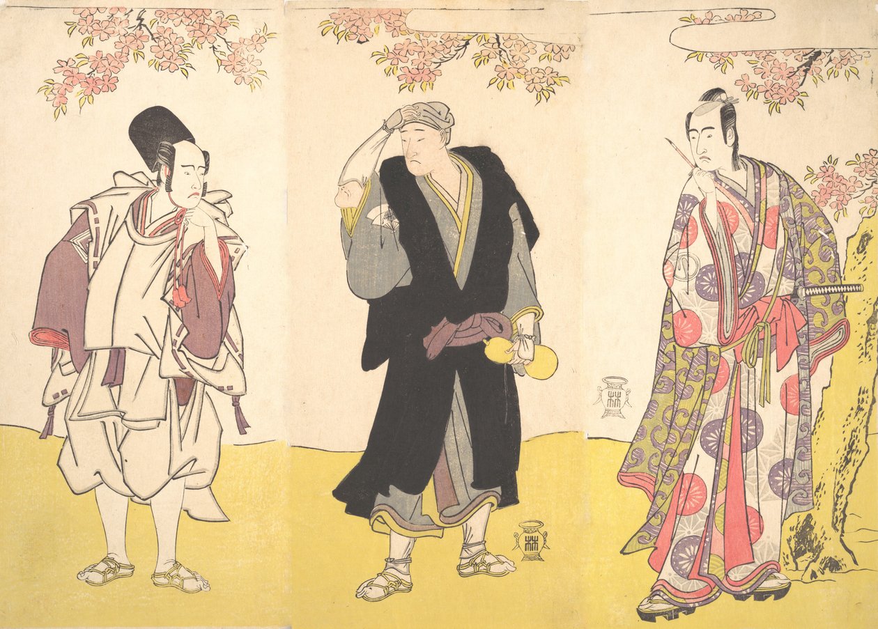 Kabuki a c ve rs Ichikawa Yao Good, Onoe Matsusuke, Proposal d Sawamura Sojuro Good, 11. Kapı th, 1786. by Shunsho