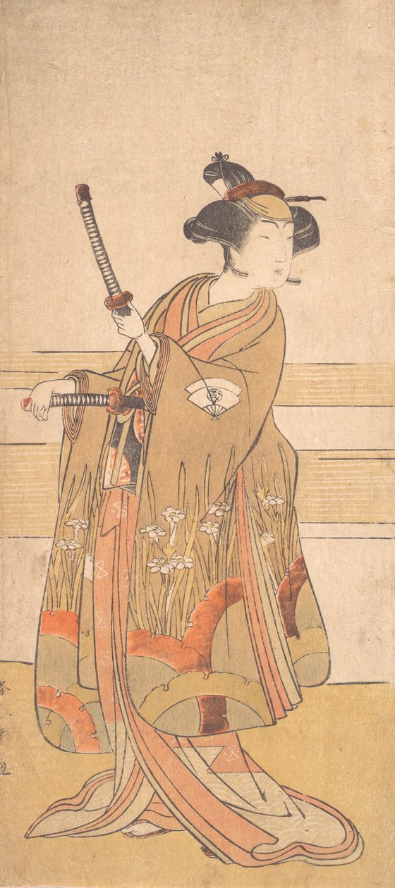 Onoe Diğer oluk Bir samuray adamı olarak, değil mi? 1775 veya 1776. by Shunsho