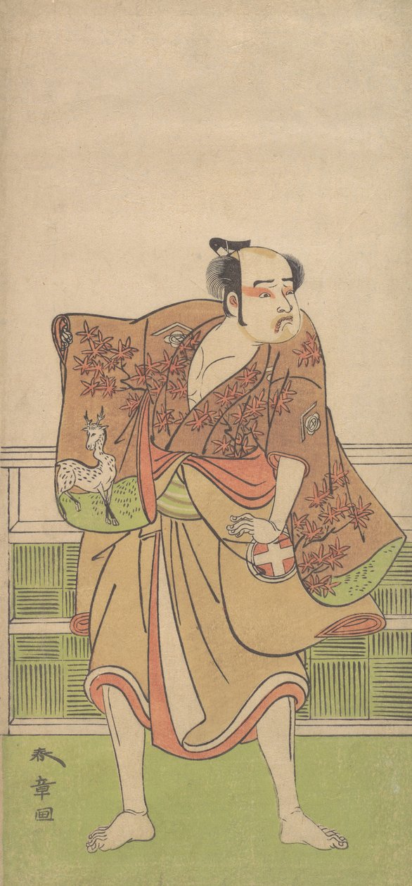 Otani Hiroemon, Gokumon no Shobei rolünde, 9. ay, 1774. by Shunsho
