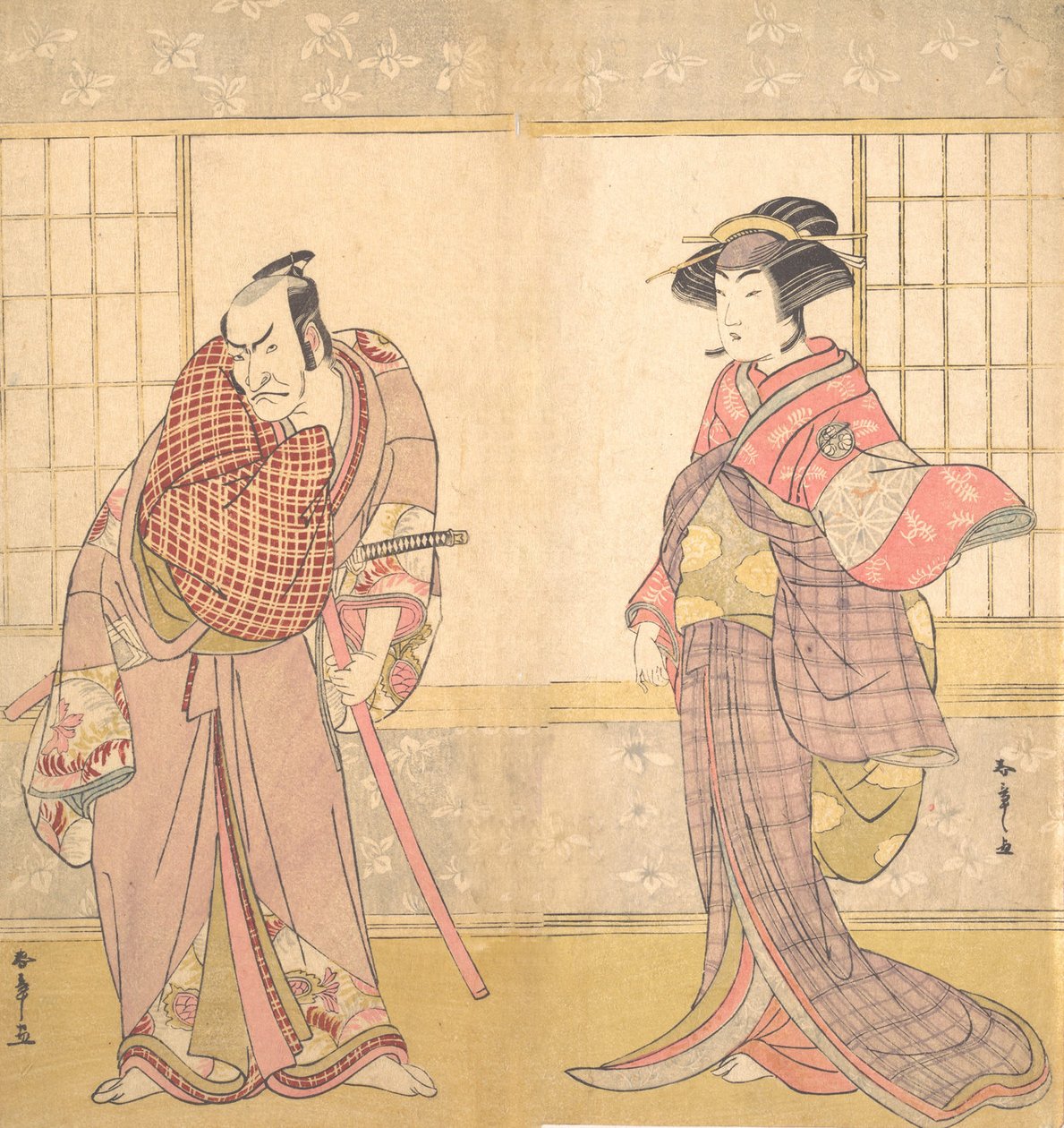 Beşinci Ichikawa Danjuro Bir Odada Duran Bir Adam Olarak, ca. 1780. by Shunsho