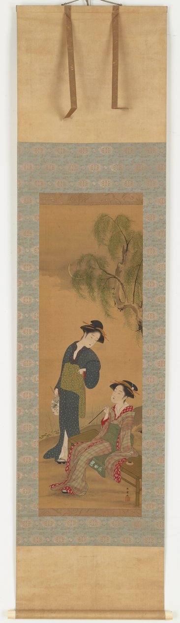 Söğüt ağacının altında iki kadın, 1726-1792. by Shunsho