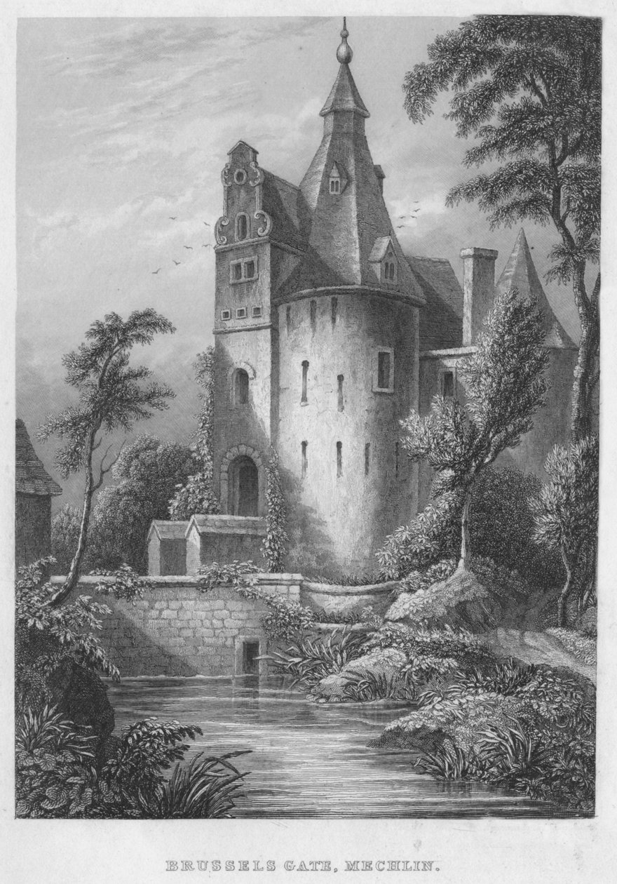 Brüksel Kapısı, Mechlen, 1850 by Shury and Son