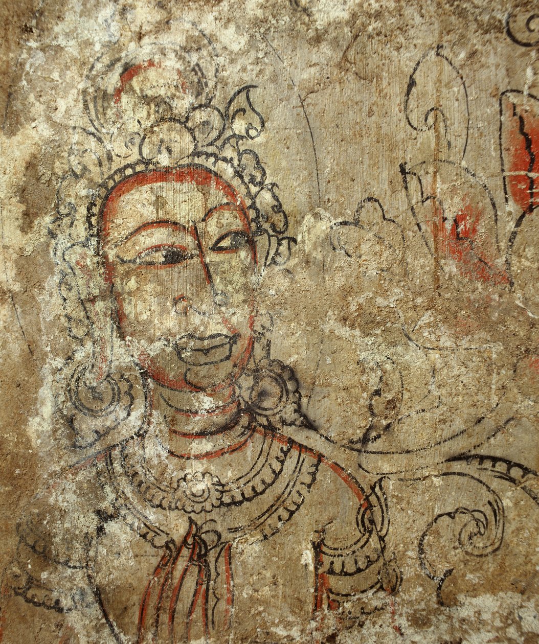 Dişinin mahzeninden bir dişi tanrıça detayı, 1424 by Siamese School