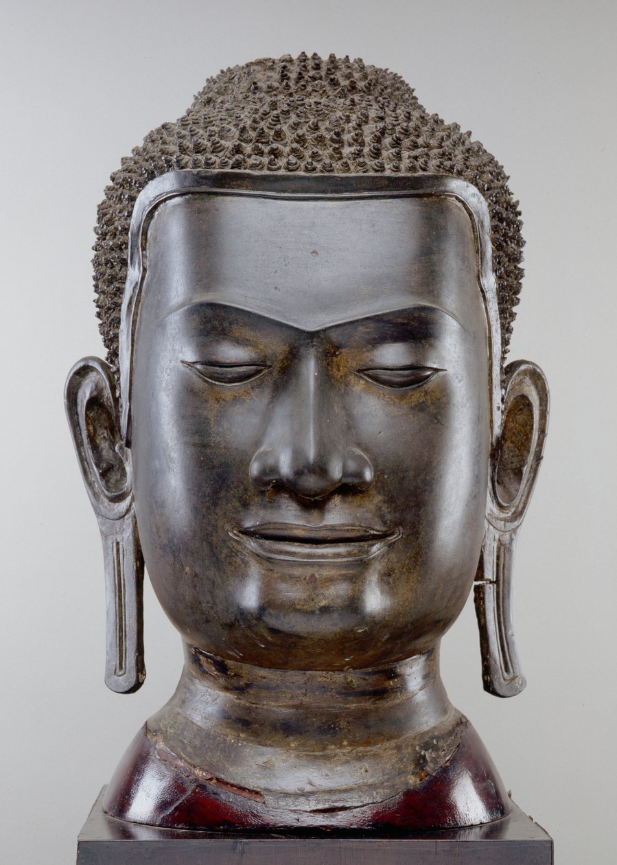 Buddha Head, Ayutthaya kültürü, U Thong stili (bronz) by Siamese School