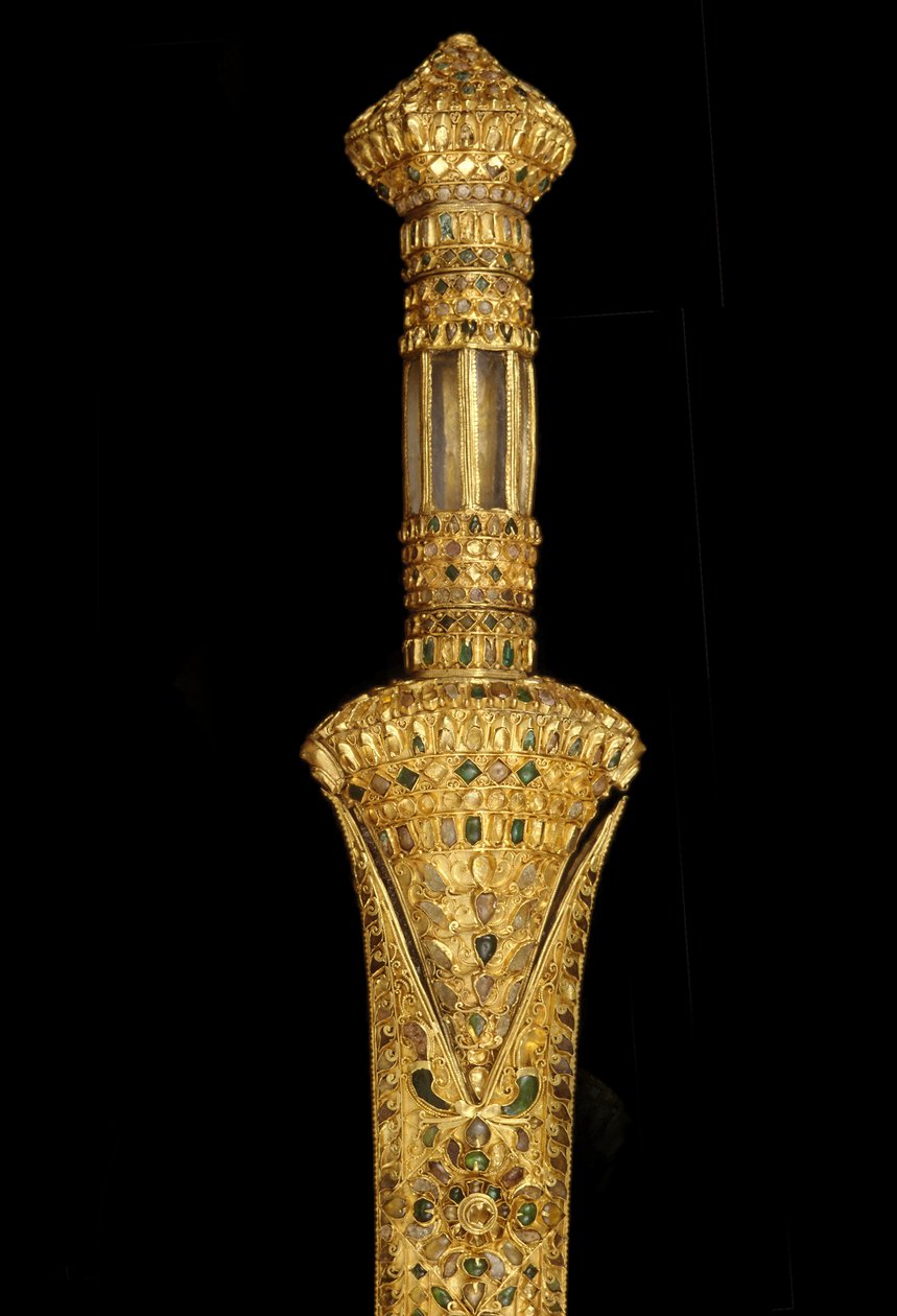 Kraliyet kılıcı kabzası, 14. yüzyıl sonu (altın) by Siamese School