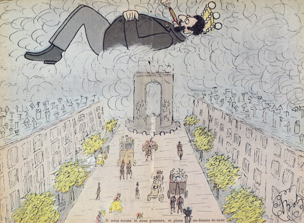 Sanatçı tarafından 'Ohe, Les Dirigeants'dan Yahudi karşıtı karikatür, 1896 by Sibylle Gabrielle de Riquetti de Mirabeau