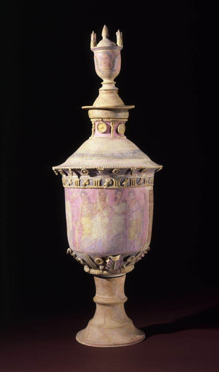 Cenaze Vazosu (Lebes Gamikos), MÖ 250-225 dolayları (boya ve yaldızlı seramik) by Sicilian School