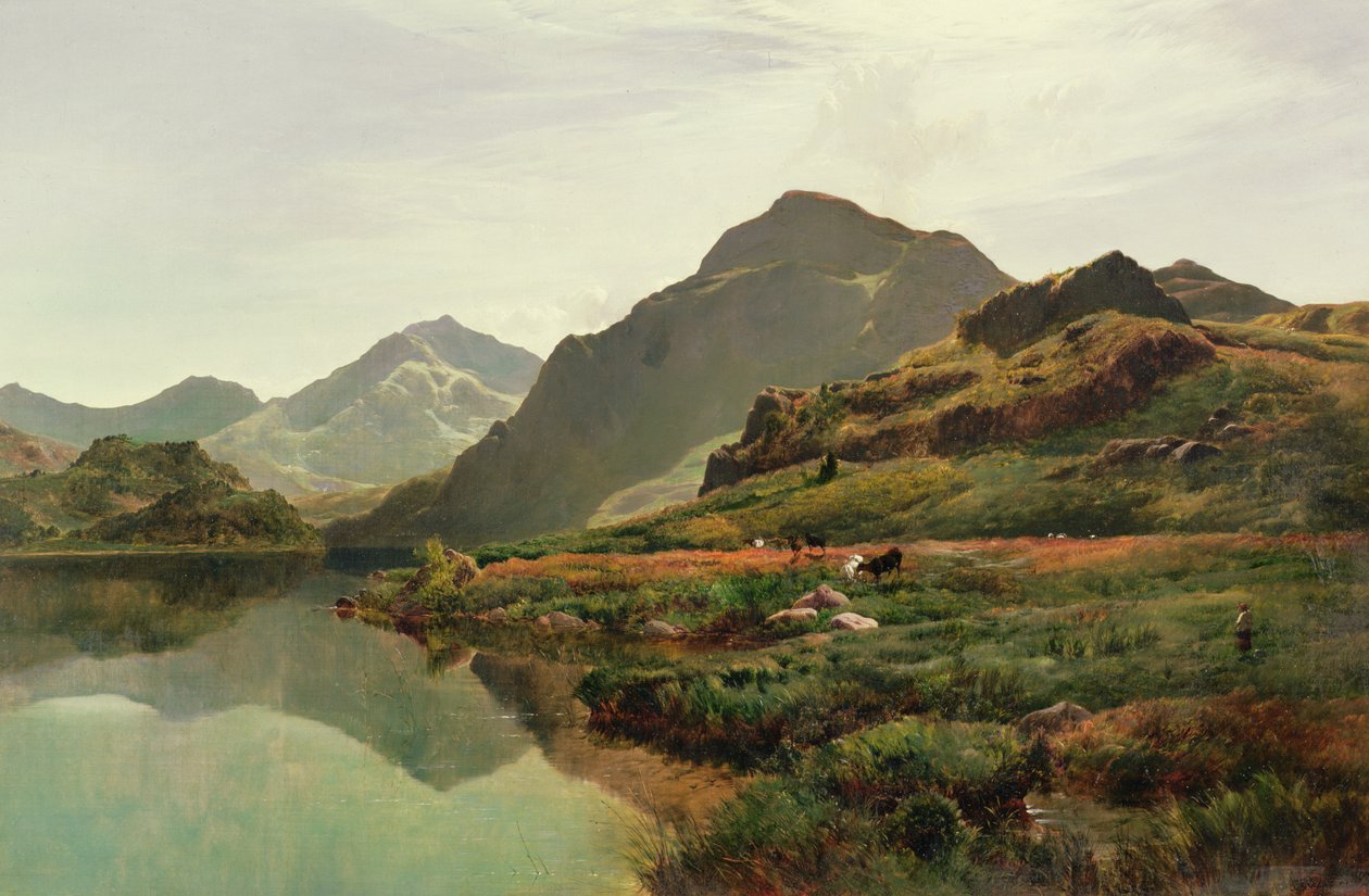 Bir Highland Loch Sahnesi by Sidney Richard Percy