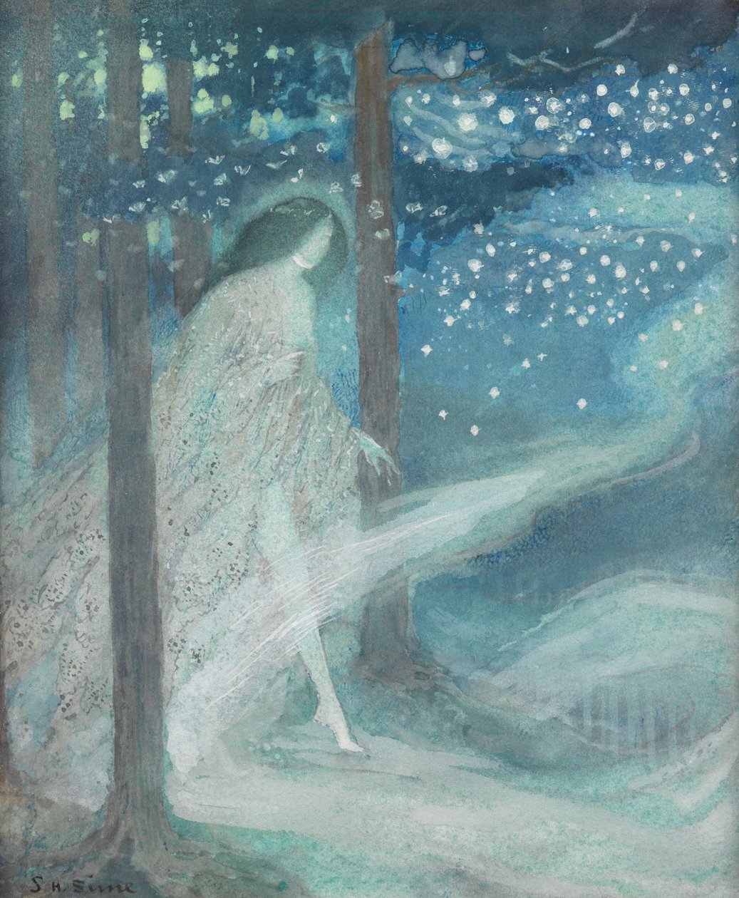Güve Zamanı (suluboya) by Sidney Herbert Sime