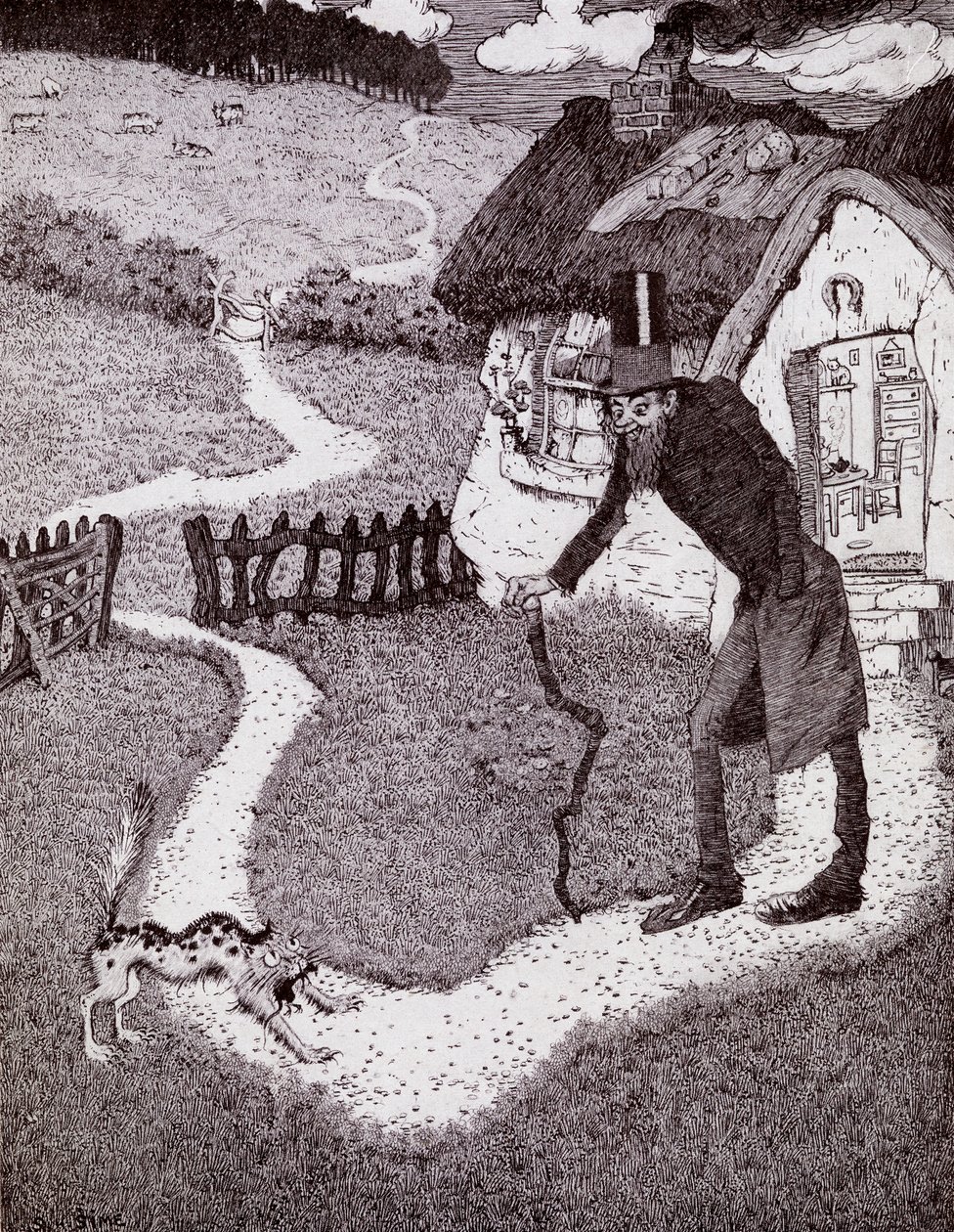 1916 yılında yayınlanan Prenses Marie-Josés Çocuk Kitabı kitabından Çarpık Bir Adam Vardı by Sidney Herbert Sime