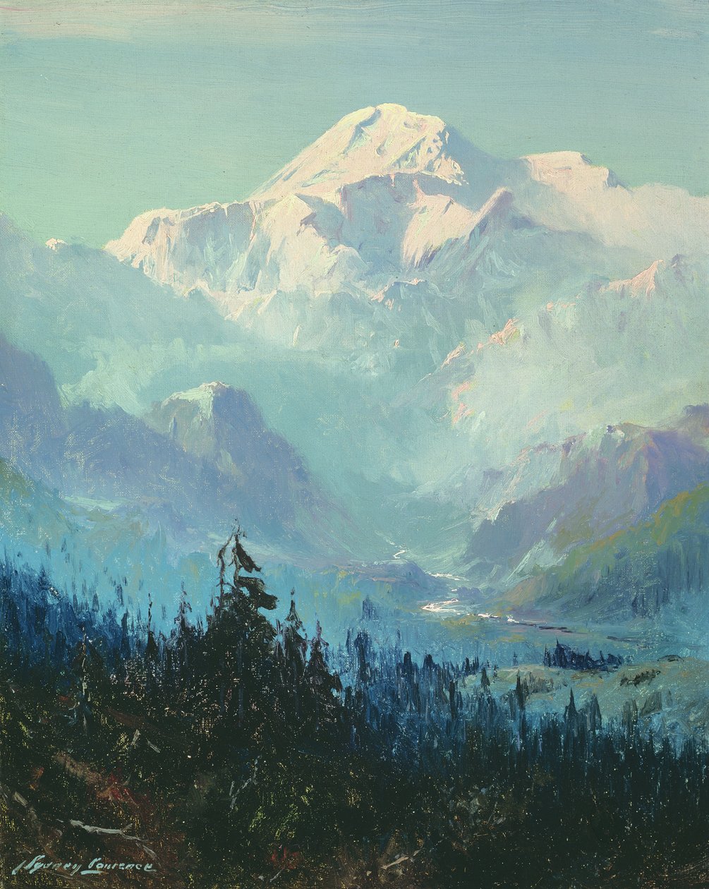 McKinley Dağı (tuval üzerine yağlı boya) by Sidney Laurence