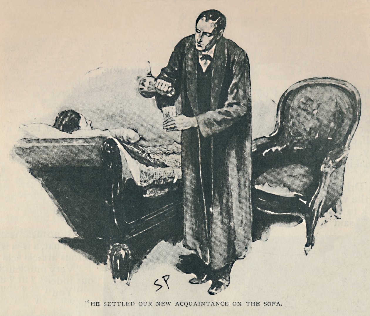 Yeni Tanıdığımızı Kanepeye Yerleştirdi, 1892 by Sidney Paget