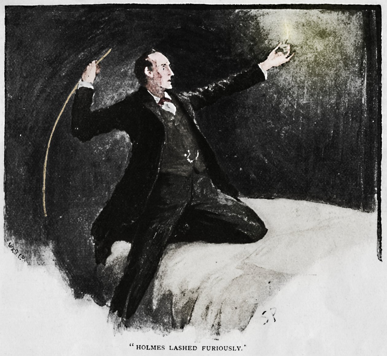 Holmes Öfkeyle Kırbaçlandı, 1892 by Sidney Paget