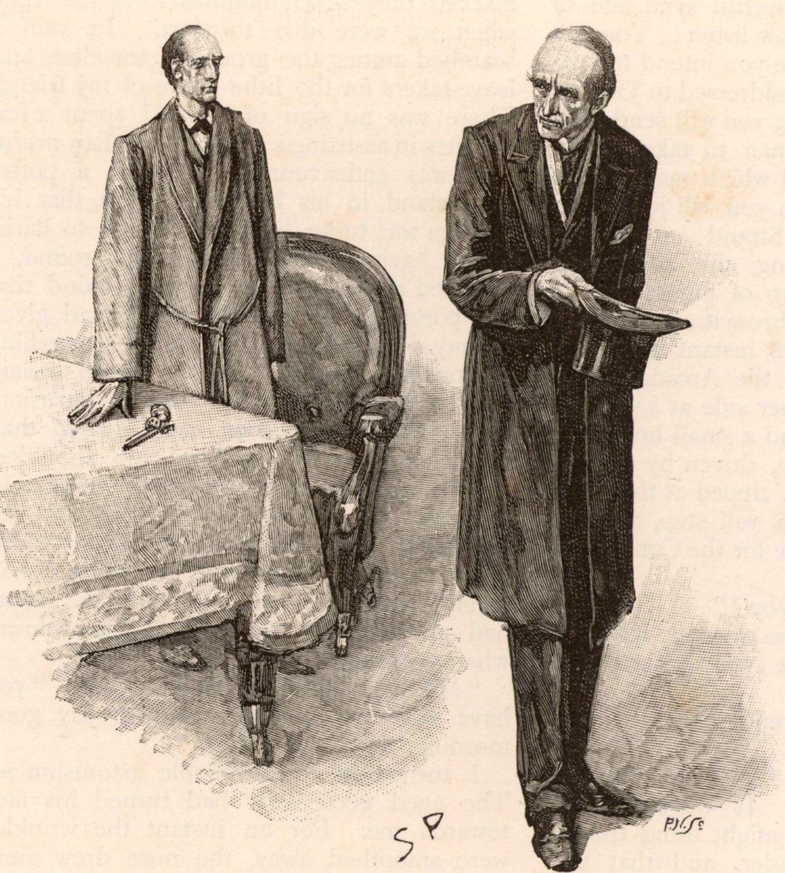 'Sherlock Holmes'un Maceraları' için İllüstrasyon by Sidney Paget