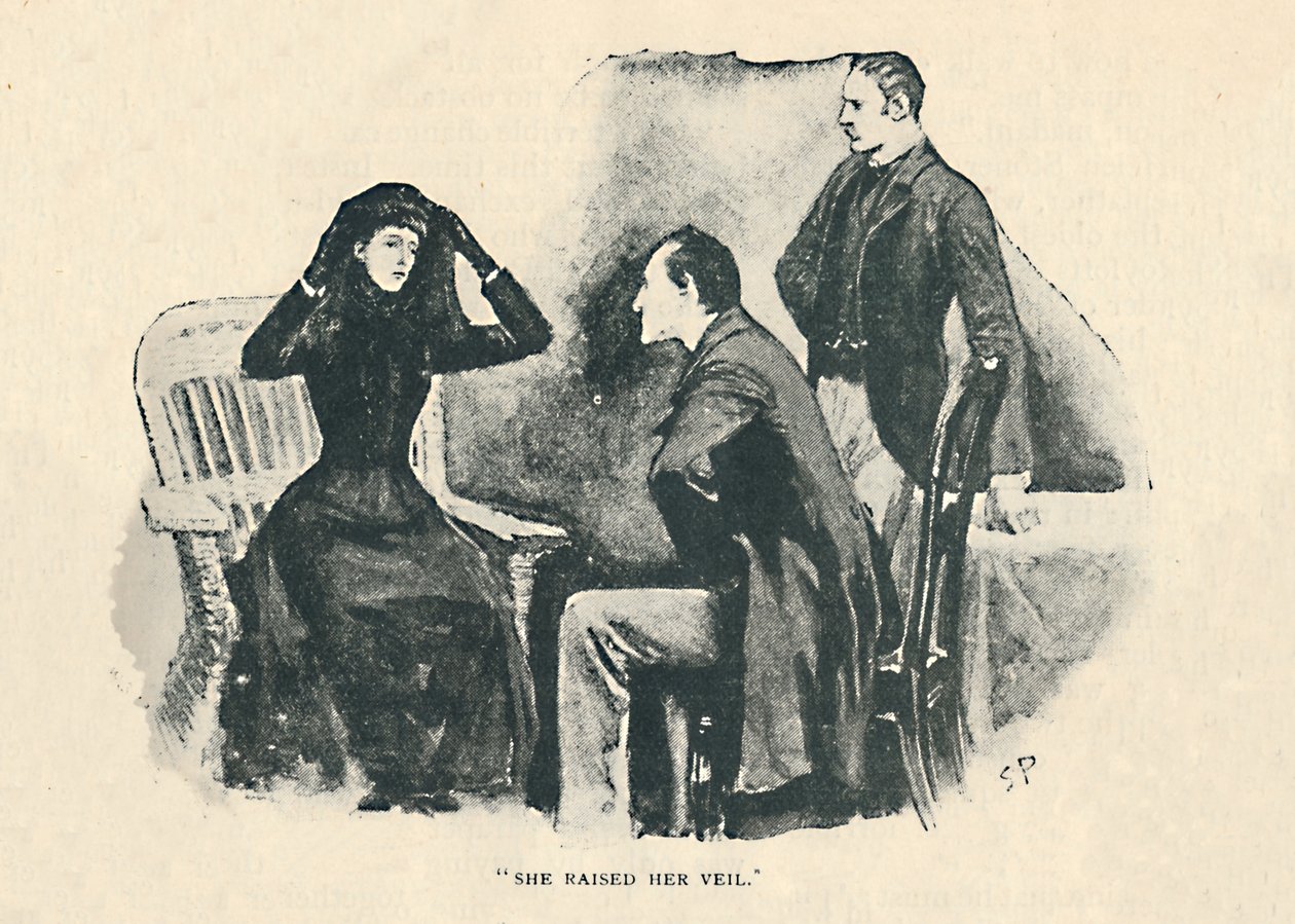 Peçesini Kaldırdı, 1892 by Sidney Paget