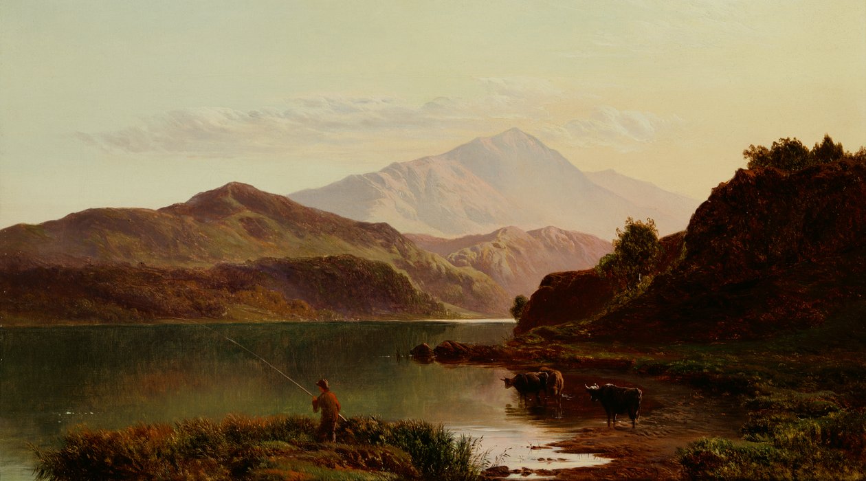 Gölde Balık Tutma (petrol) by Sidney Richard Percy