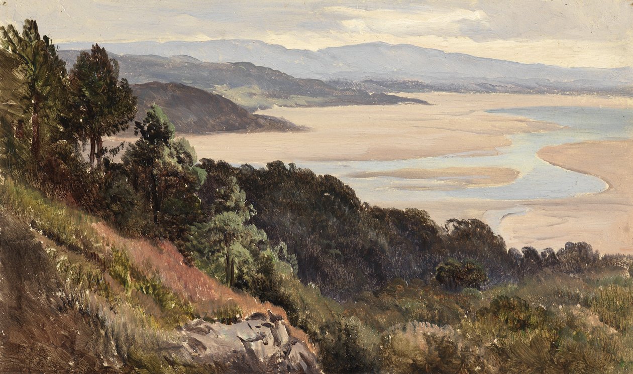 Lancaster Sands (kağıt üzerinde yağ) by Sidney Richard Percy