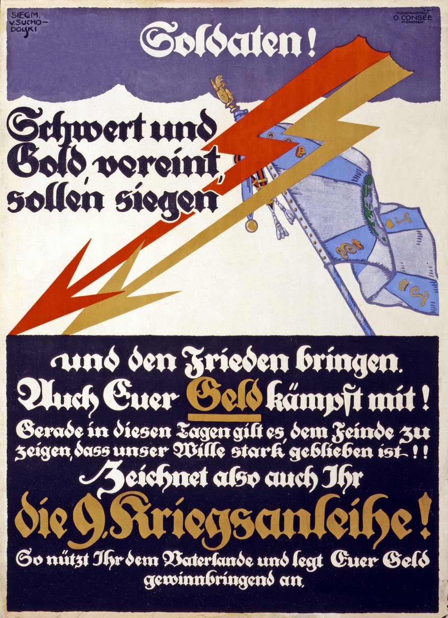 9. Savaş Kredisi için Alman 1. Dünya Savaşı bağış toplama kampanyası, 1914-18 by Siegmund von Suchodolski