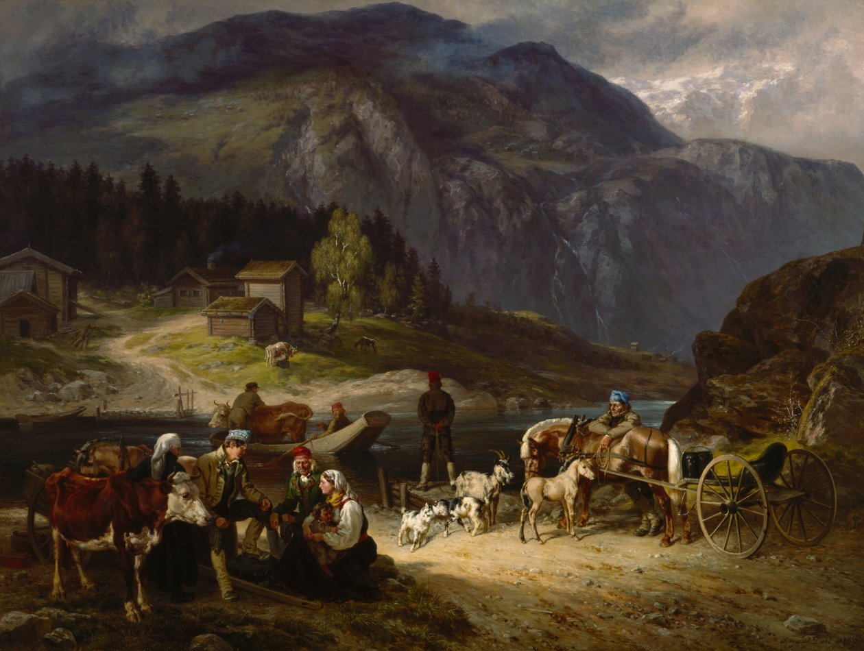 Telemark'tan geçiş sahnesi by Siegwald Johannes Dahl