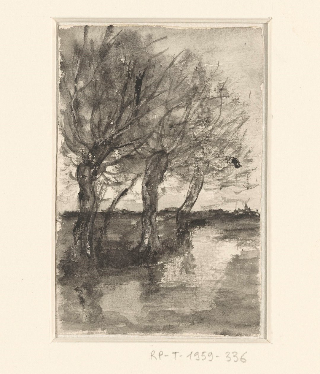 Bir hendek boyunca ağaçlar by Sientje Mesdag van Houten
