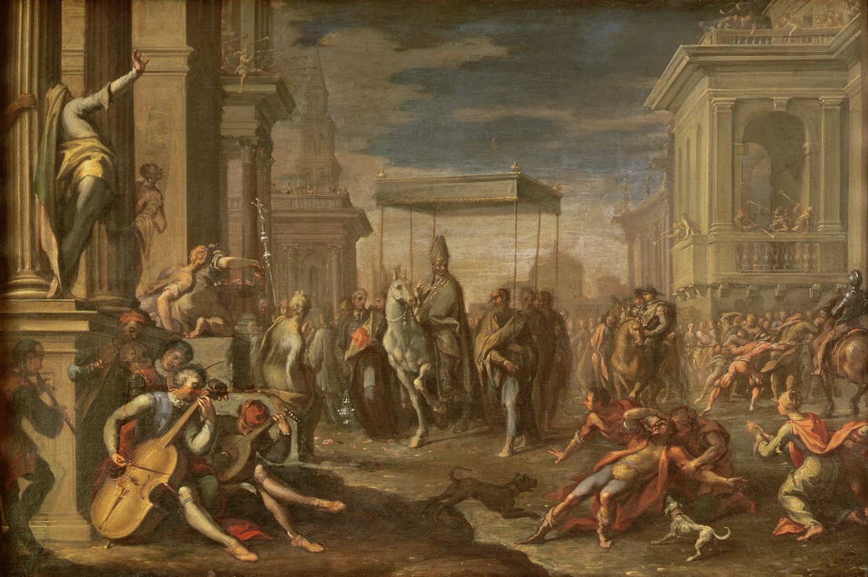 St. Ambrose Mucizesi by Sigismondo Caula