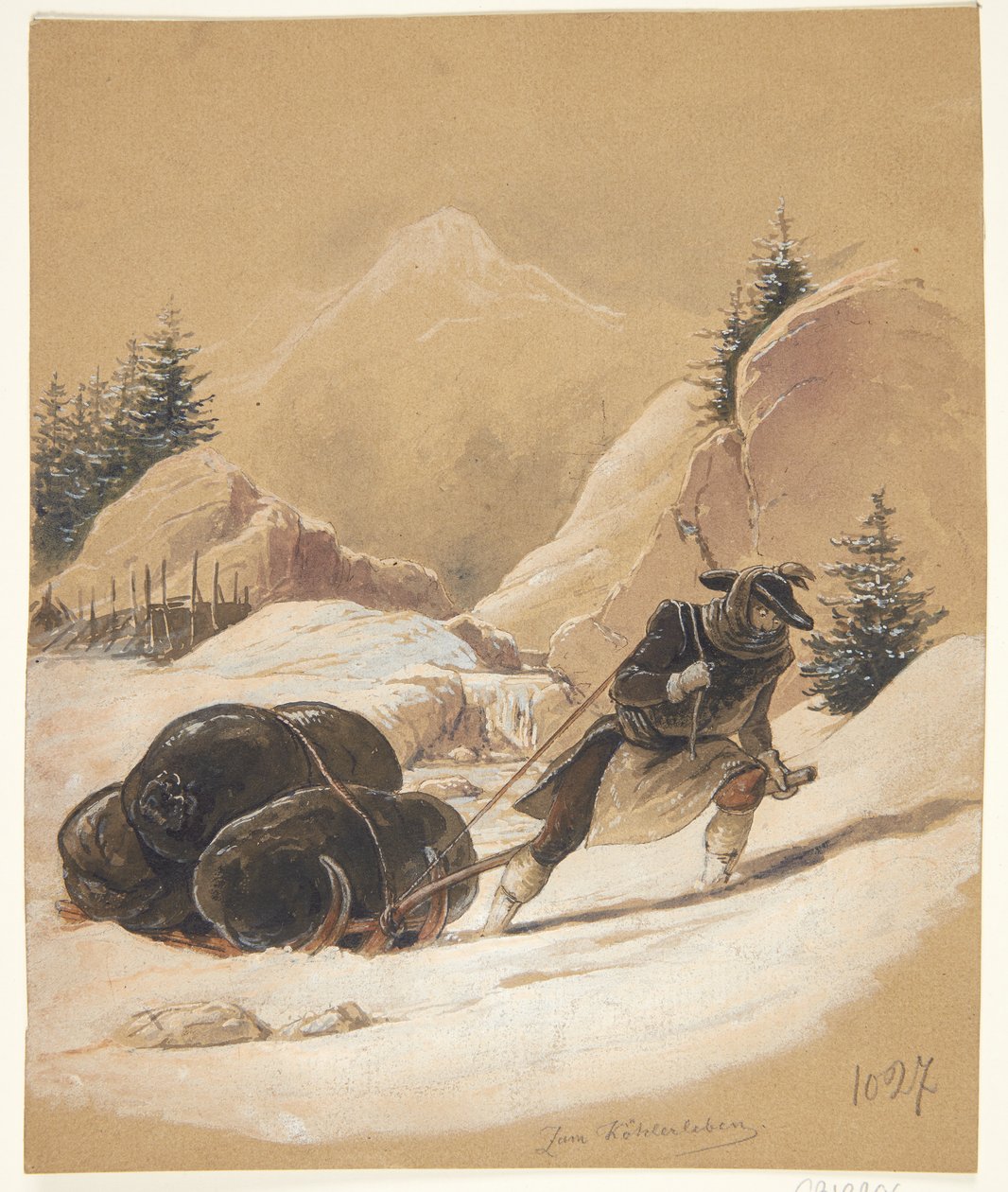 kızak olan adam by Sigmund Ferdinand Ritter von Perger