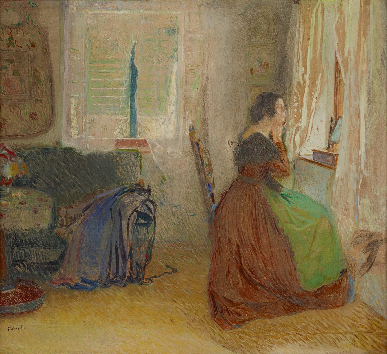 Eski bir orman evinde oda by Sigmund Walter Hampel