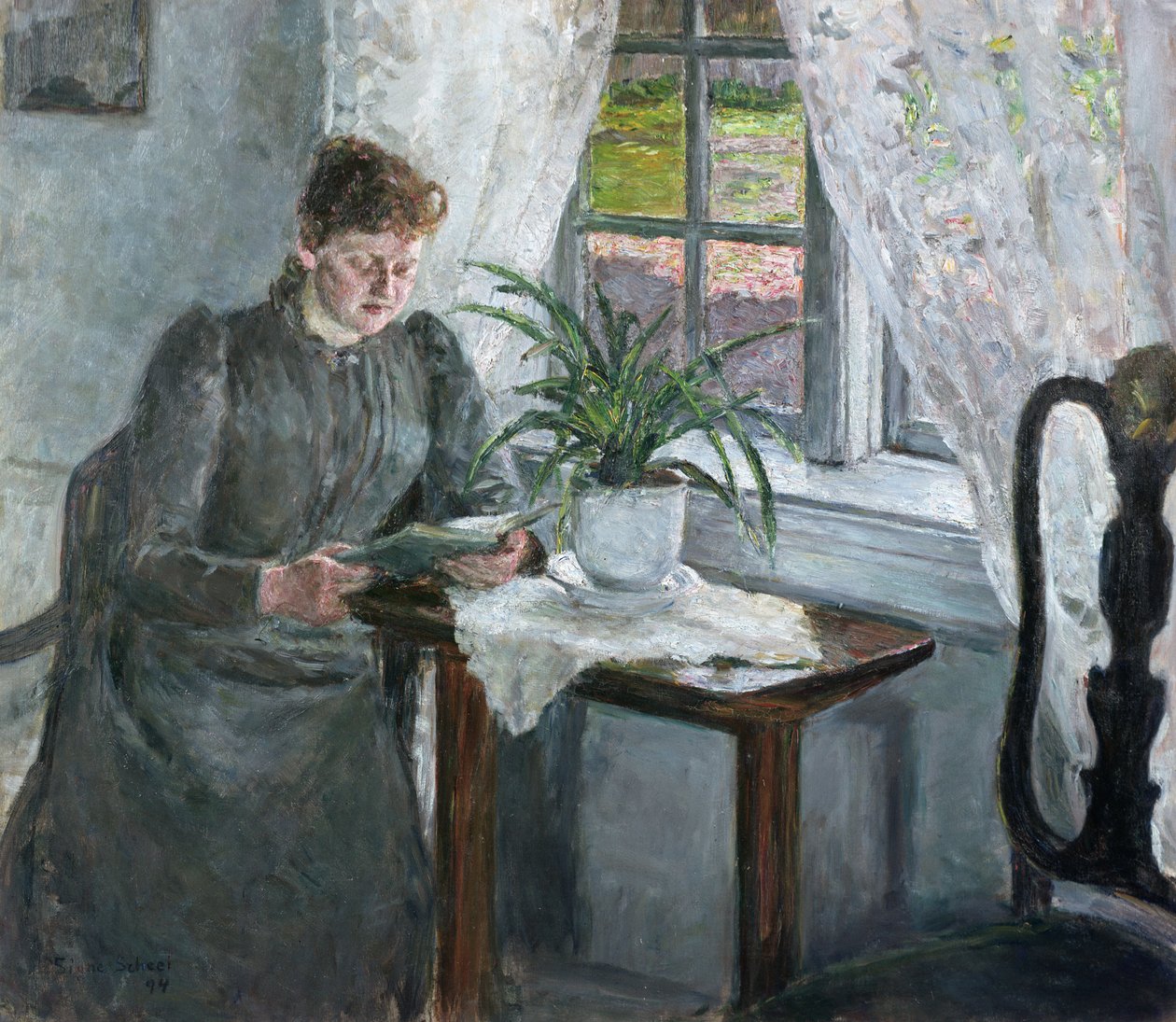 Kadın okuma ile iç by Signe Scheel