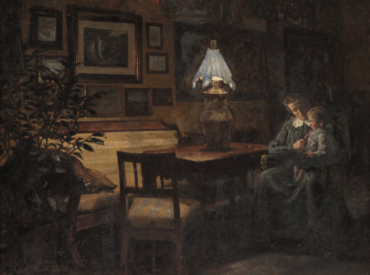 Akşam iç. Anne ve Çocuk by Sigurd Wandel