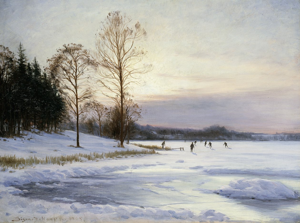Donmuş Gölde Patenciler by Sigvard Hansen