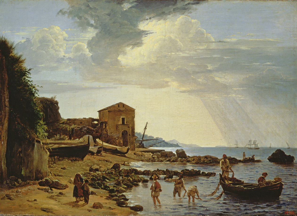Capri Adası Manzaralı Sorrento Plajı by Silvestr Fedosievich Shchedrin